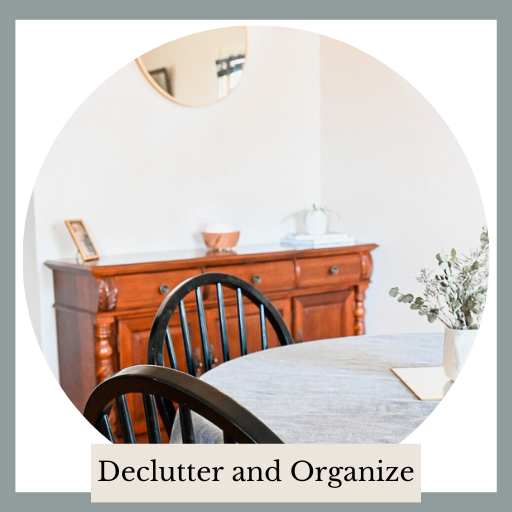 the simple home swap featured category, declutter and organize, farmhouse dining room